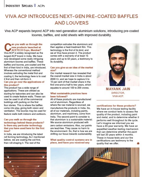 Viva ACP introduces next-gen pre-coated baffles and louvers