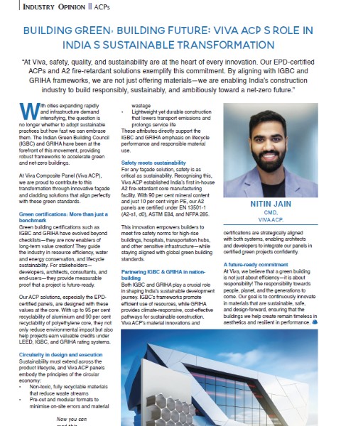 Viva ACP’s Role in India’s Sustainable Transformation